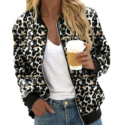 Daring Women’s Leopard Print Jacket – Rona