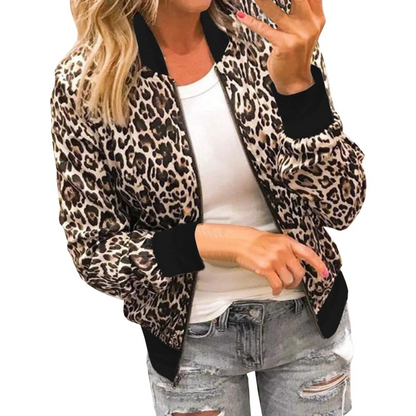 Daring Women’s Leopard Print Jacket – Rona