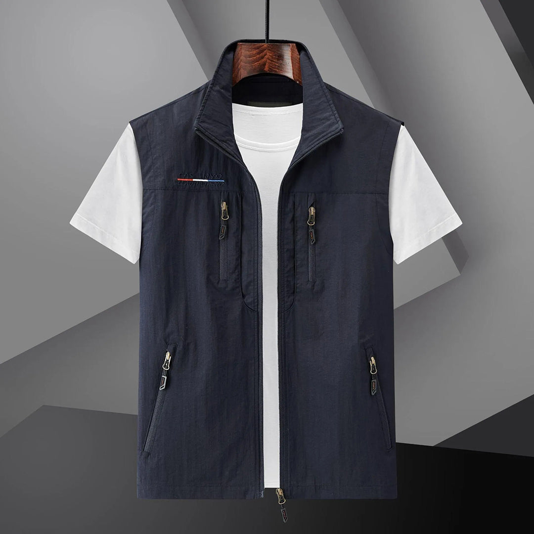 Multi-Pocket Utility Men's Summer Travel Gilet