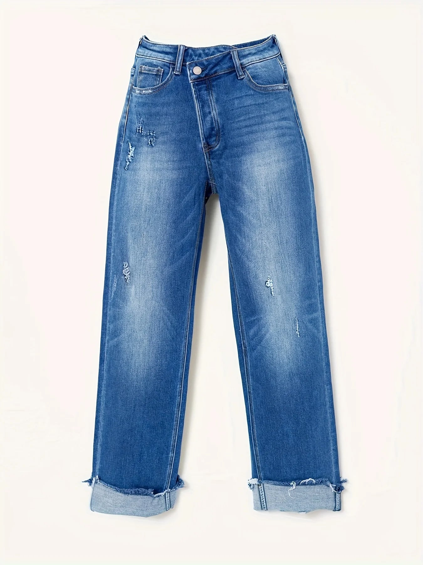 Delilah – Asymmetrical Straight-Leg Jeans for Women