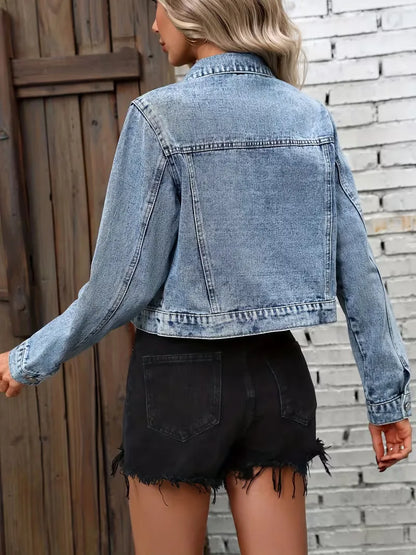 Denim Jacket with Flap Pockets