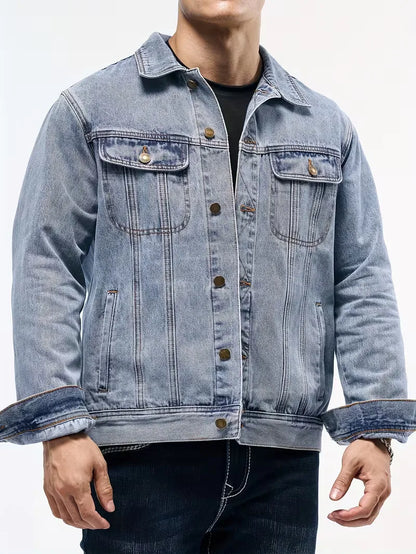 Denim Jacket with Long Sleeves