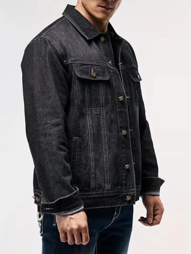 Denim Jacket with Long Sleeves