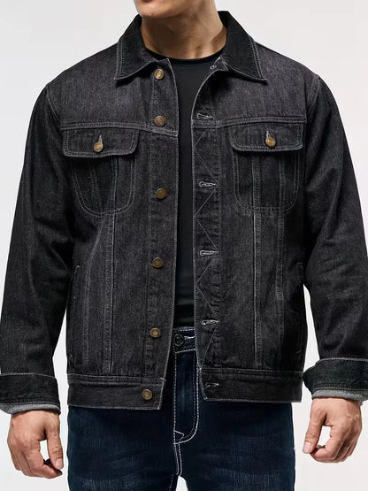 Denim Jacket with Long Sleeves