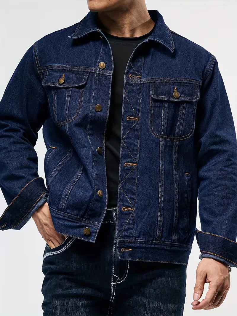 Denim Jacket with Long Sleeves