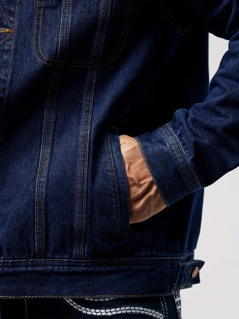 Denim Jacket with Long Sleeves
