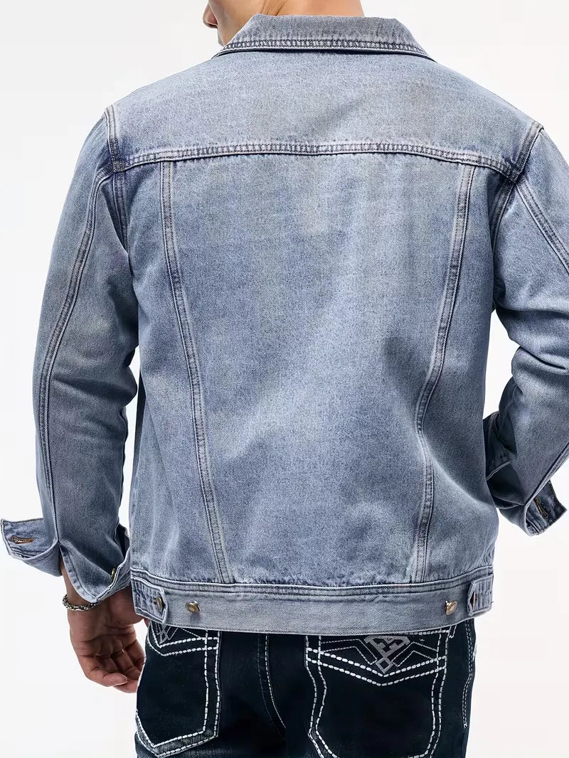 Denim Jacket with Long Sleeves