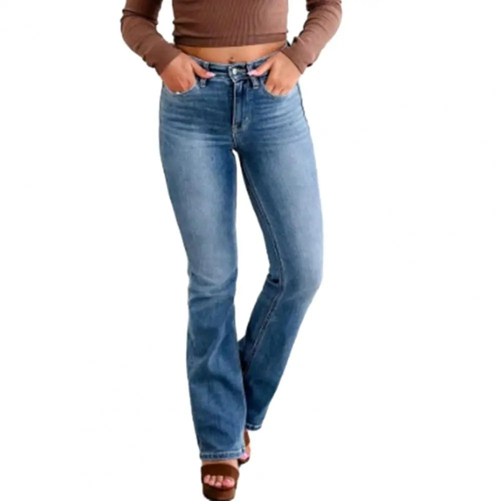 Denim pants with a straight cut for women - Dari
