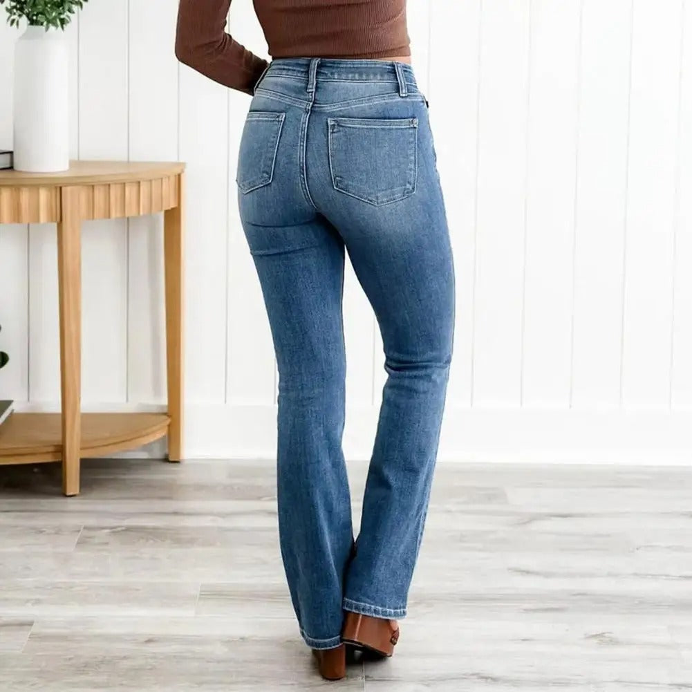 Denim pants with a straight cut for women - Dari