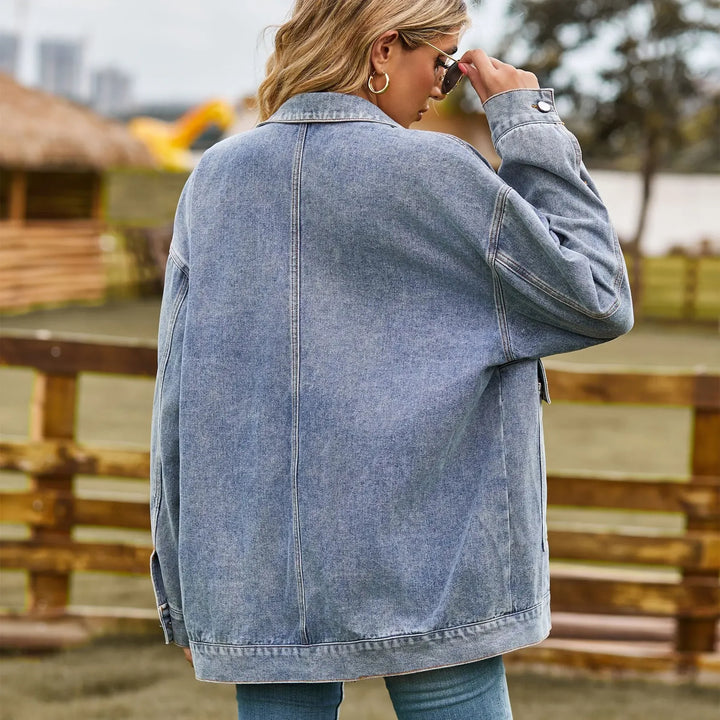 DenimCharm – Classic Vintage Denim Jacket for Women