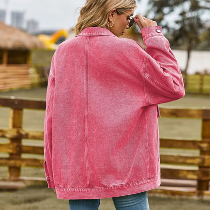 DenimCharm – Classic Vintage Denim Jacket for Women
