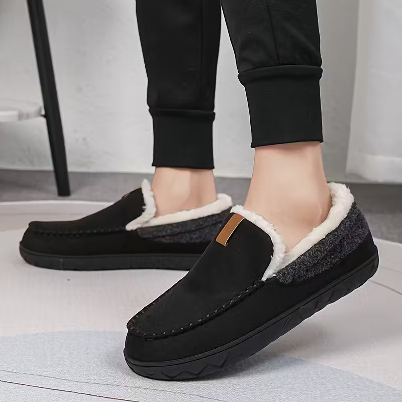 Chaussons épais avec semelle et doublure douces