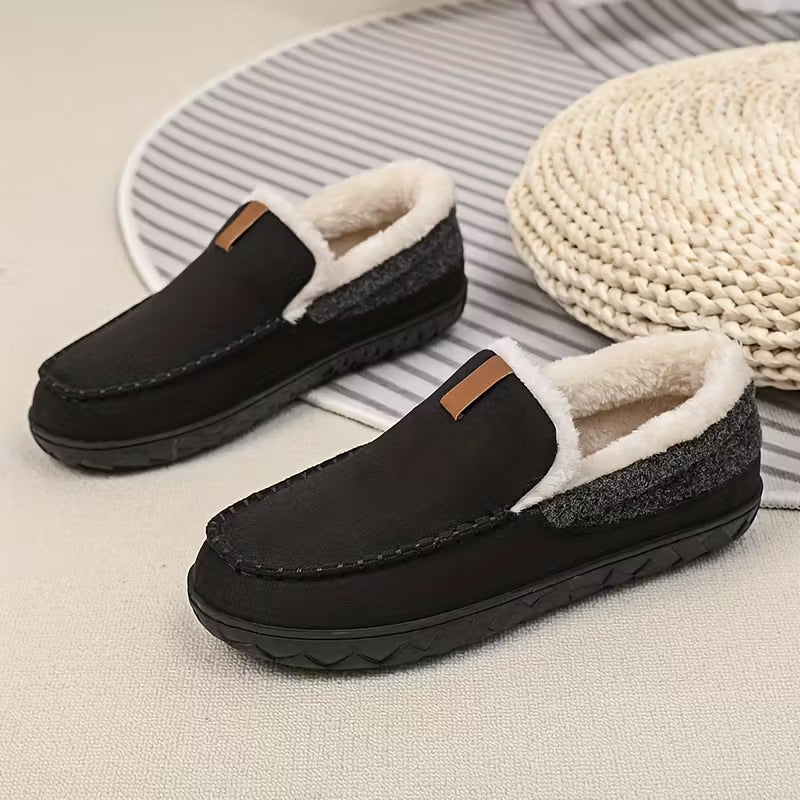 Chaussons épais avec semelle et doublure douces