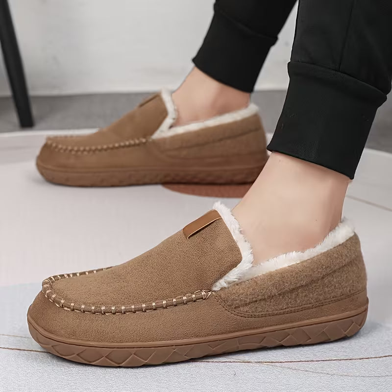 Chaussons épais avec semelle et doublure douces