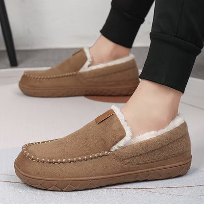 Chaussons épais avec semelle et doublure douces