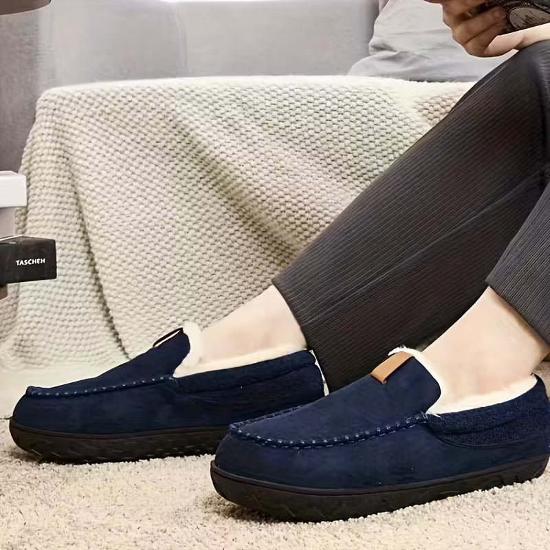 Chaussons épais avec semelle et doublure douces