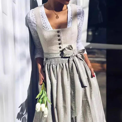 Dirndl Dress with Square Neckline