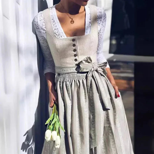 Dirndl Dress with Square Neckline