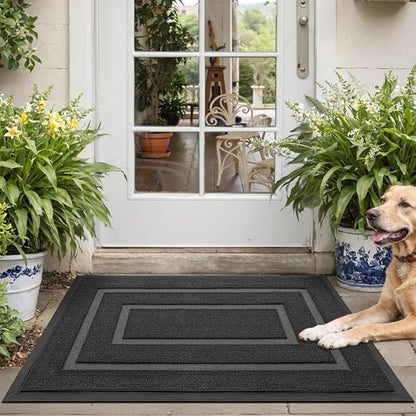 Dirt Catcher Mat with Non-Slip Layer for Indoor and Outdoor Use