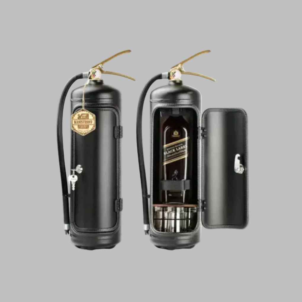 Discrete drink storage in a fire extinguisher design