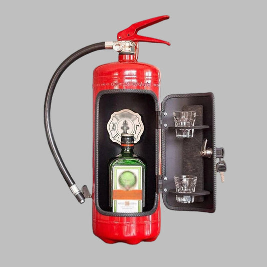 Discrete drink storage in a fire extinguisher design