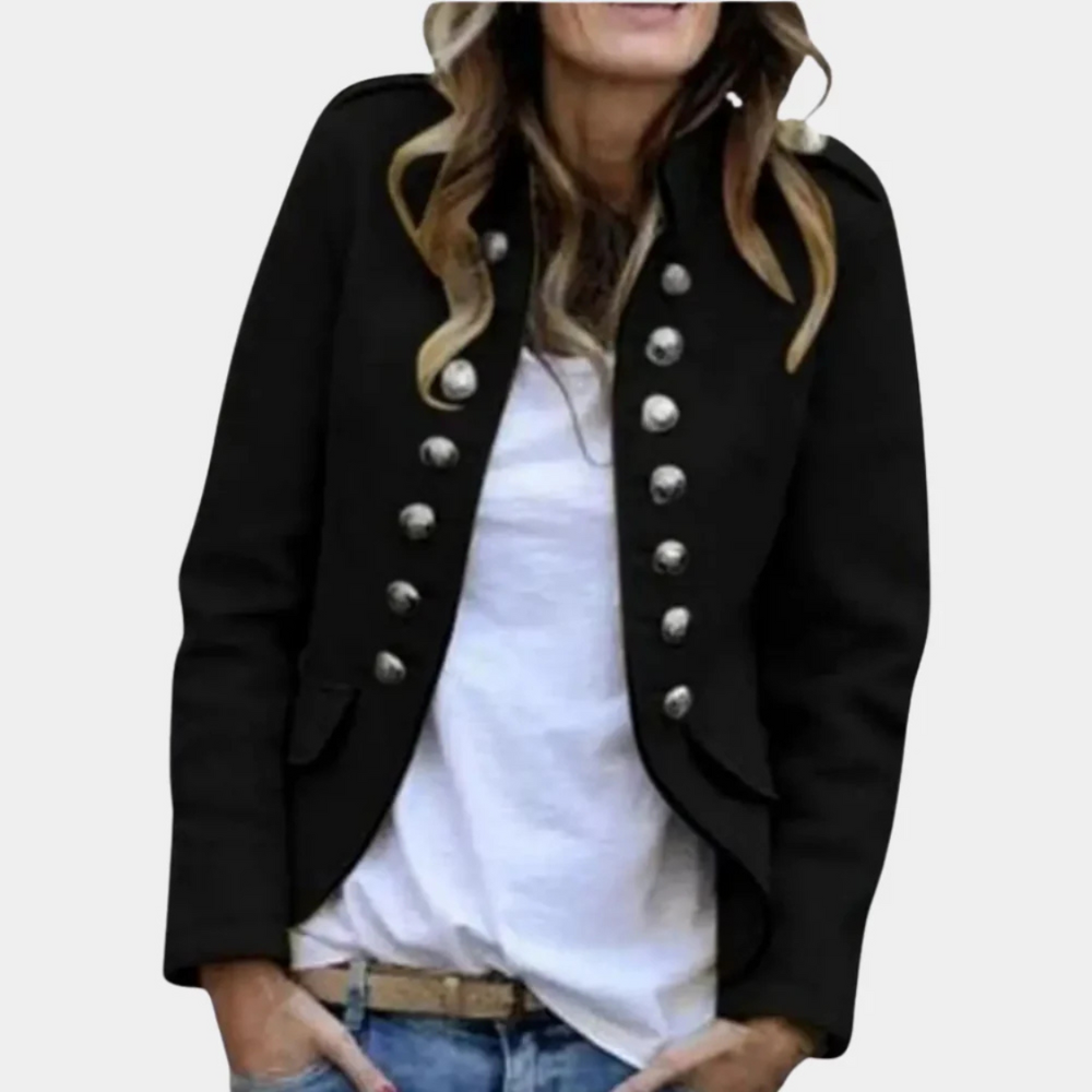 Double-Breasted Wool Coat with Vintage Flair and Slim Fit