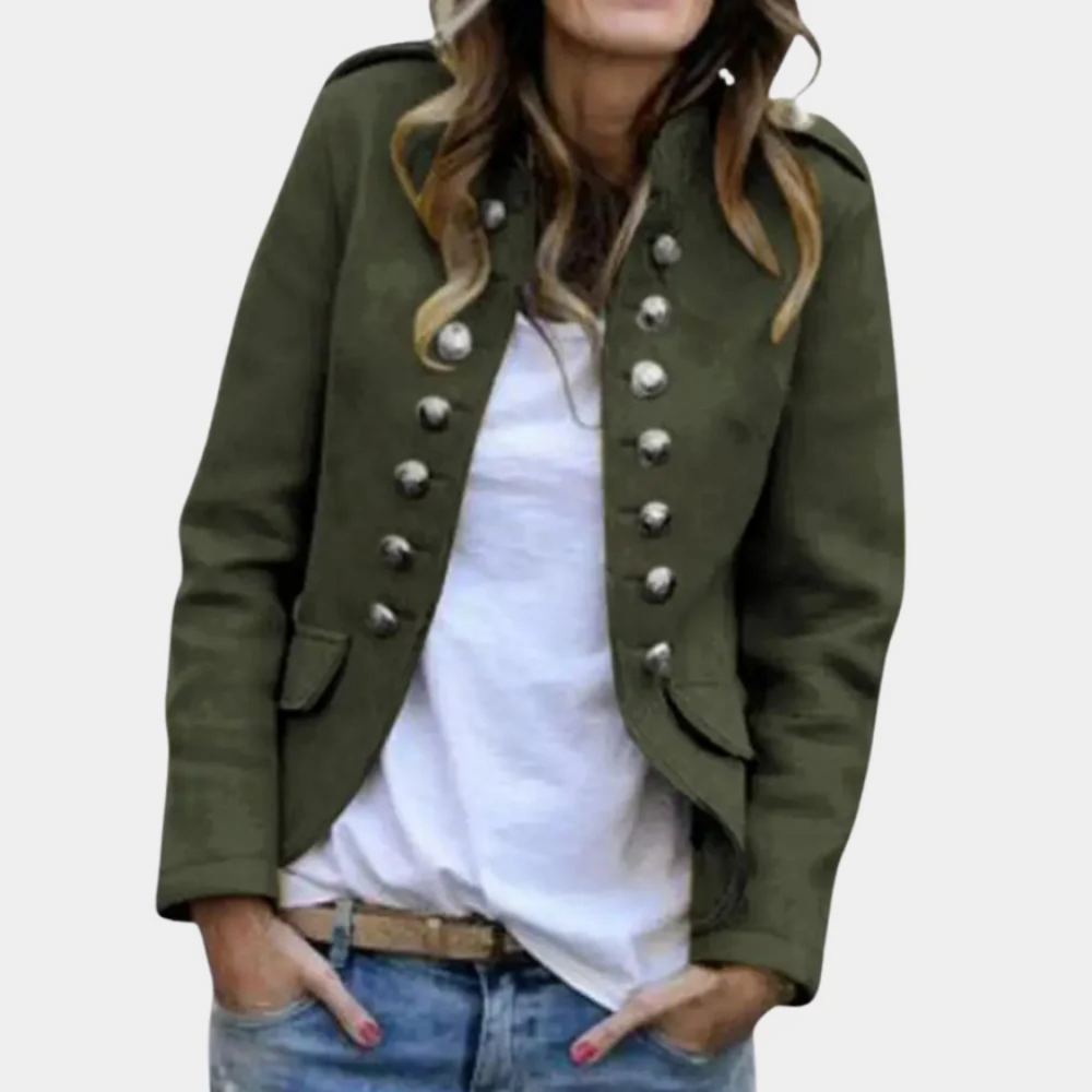 Double-Breasted Wool Coat with Vintage Flair and Slim Fit