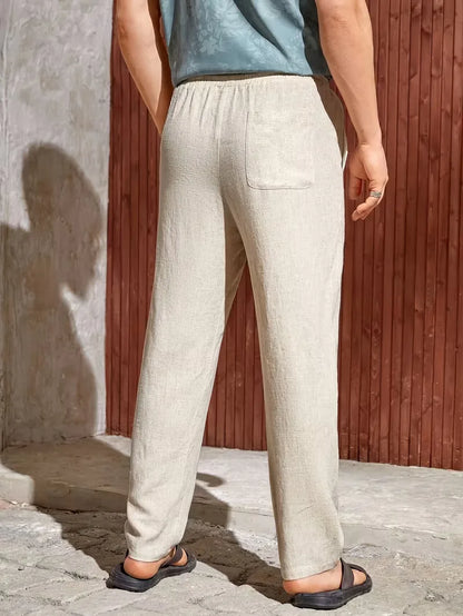 Drawstring Trousers with Straight Leg