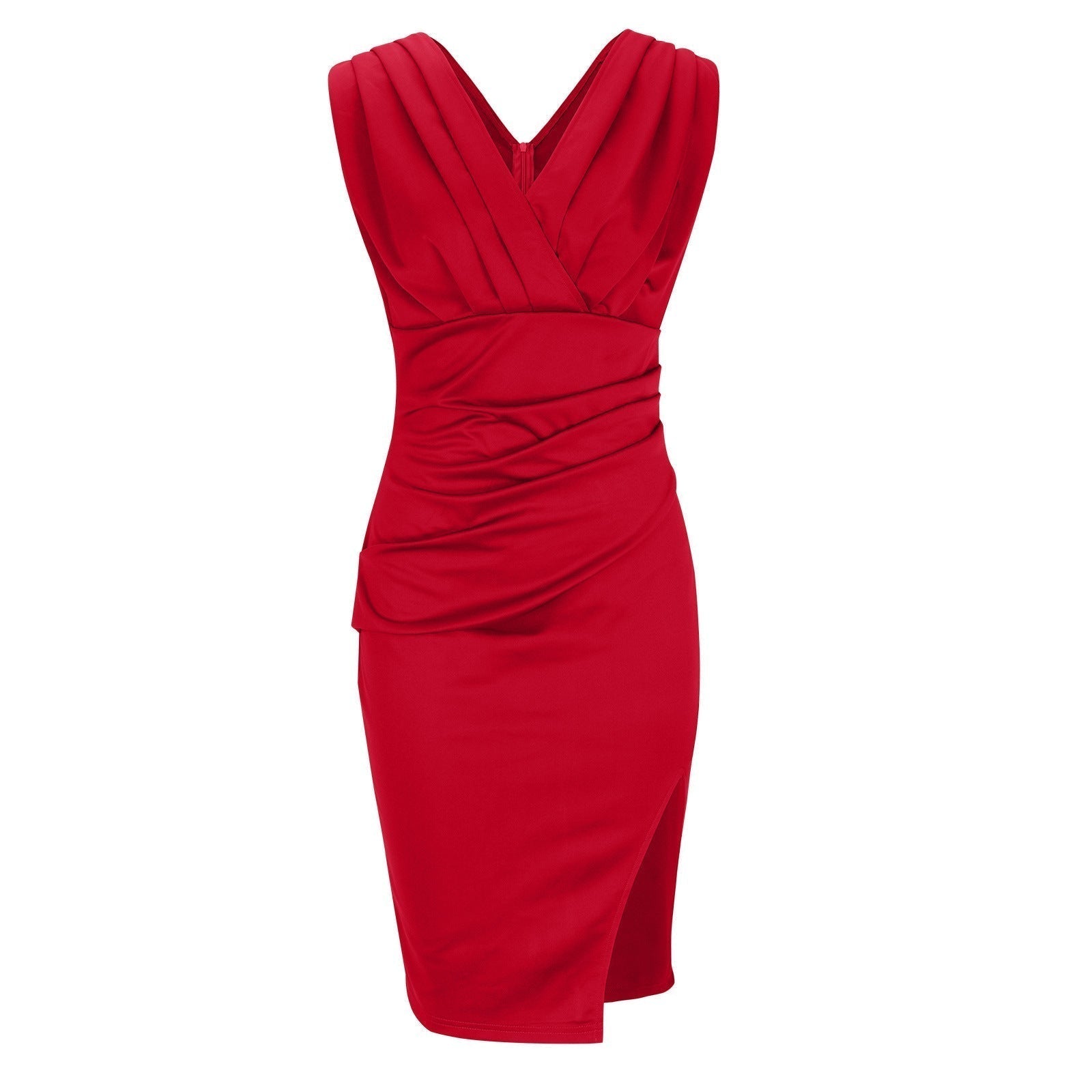 Dress With V-Neck And Split - Nelly
