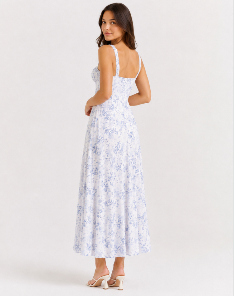 Jessy - Midi dress with corset and side split