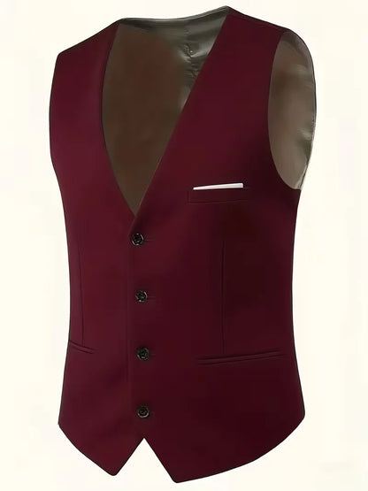 Costume trois pièces pour homme, coupe slim et finition brillante