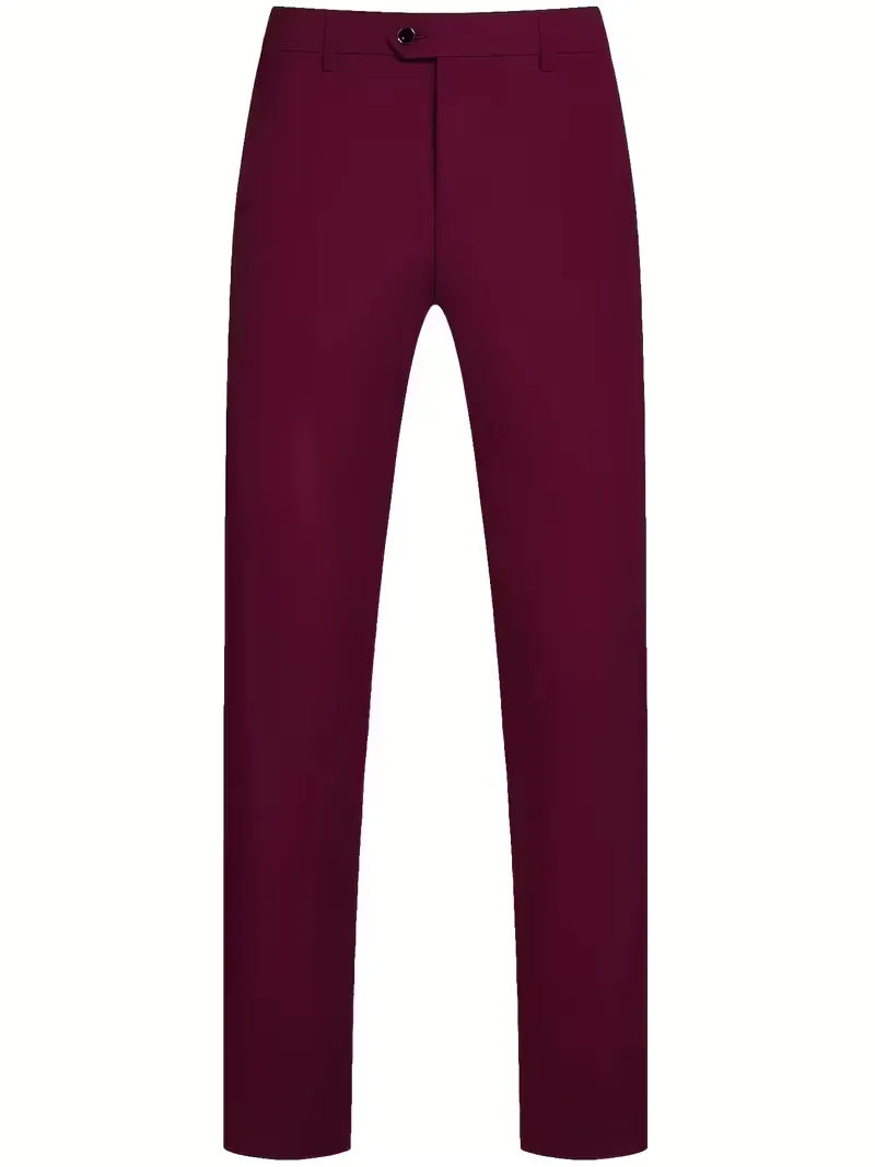 Costume trois pièces pour homme, coupe slim et finition brillante