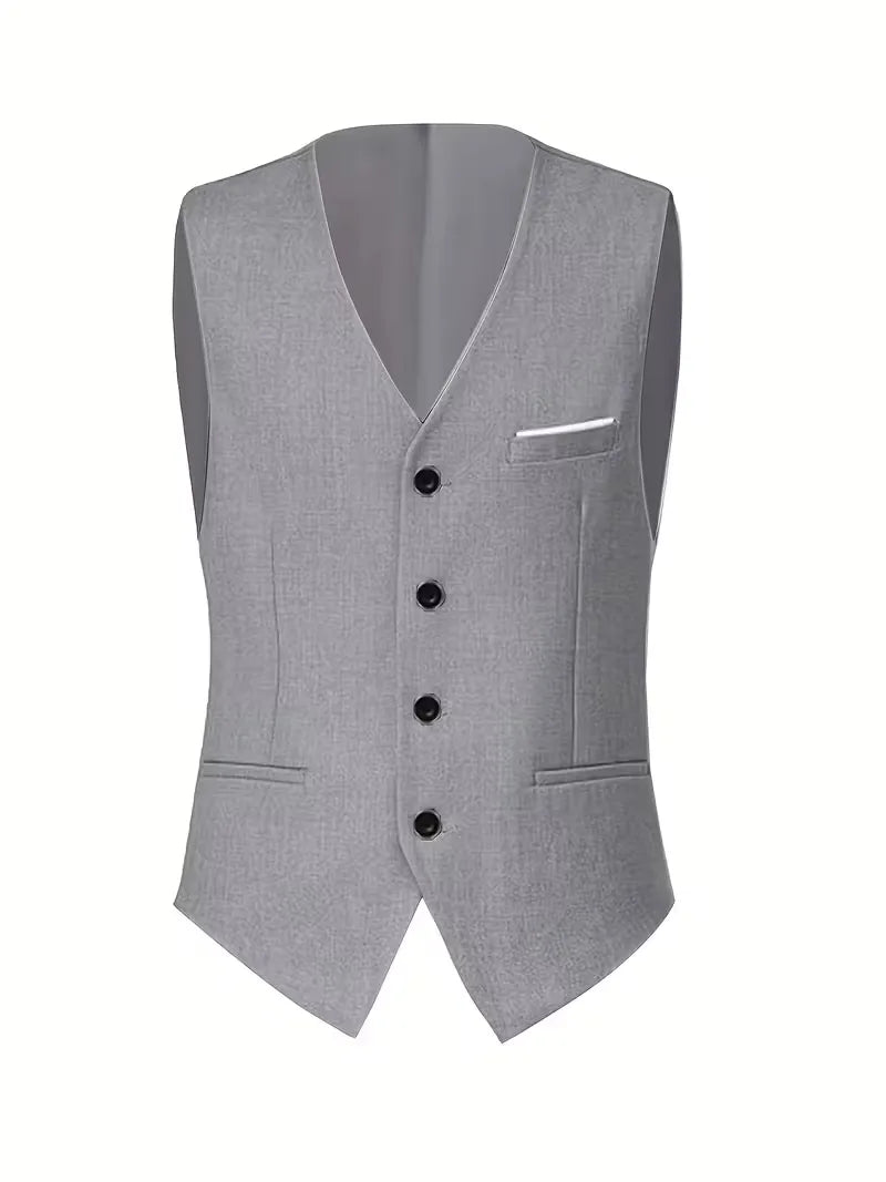 Costume trois pièces pour homme, coupe slim et finition brillante