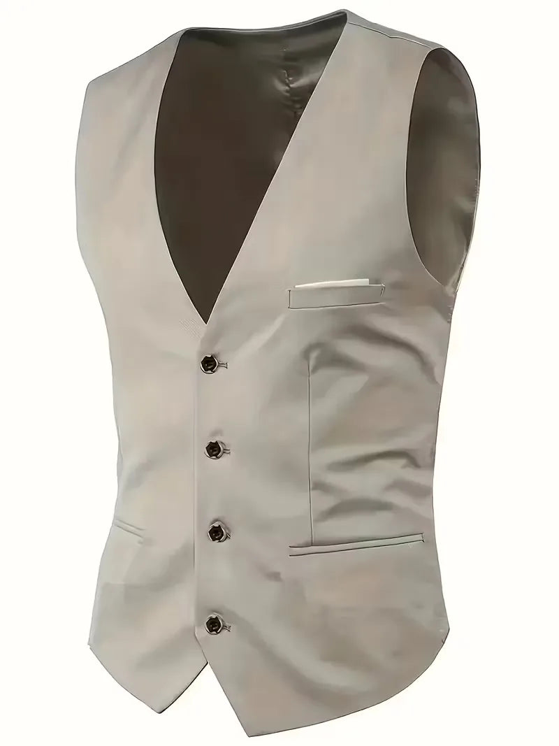 Costume trois pièces pour homme, coupe slim et finition brillante