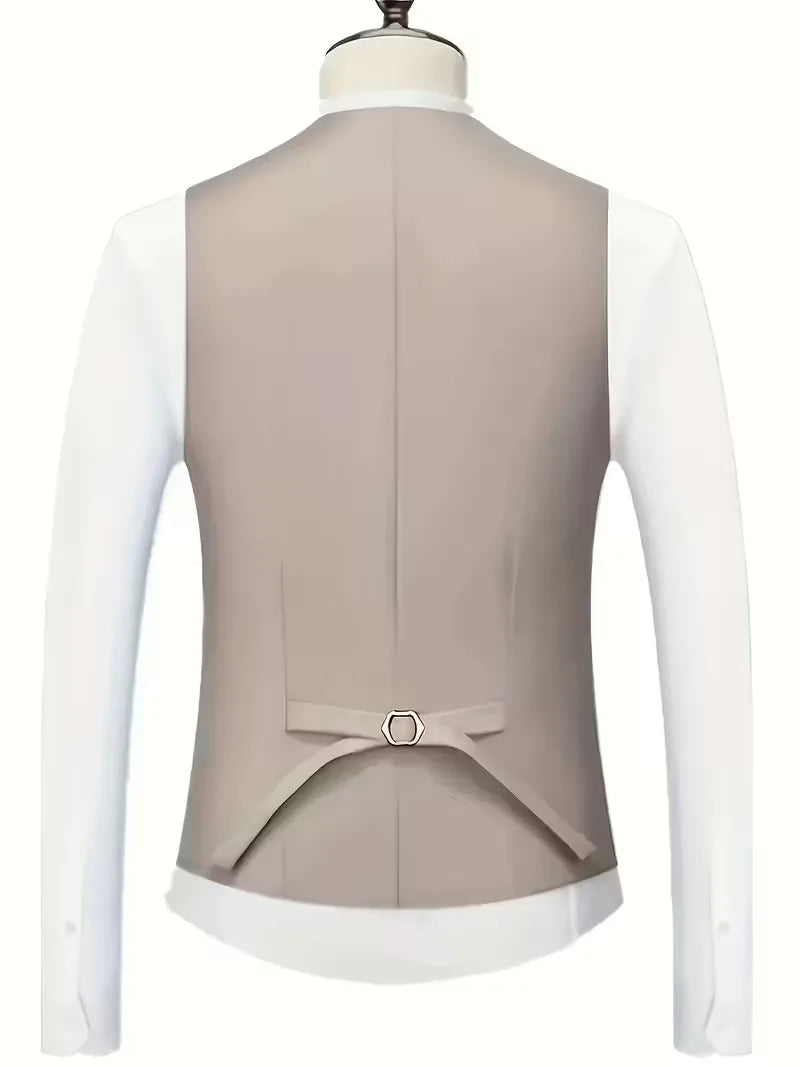 Costume trois pièces pour homme, coupe slim et finition brillante