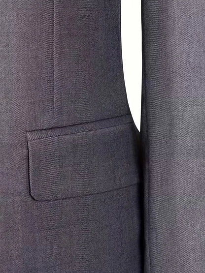Costume trois pièces pour homme, coupe slim et finition brillante