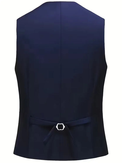 Costume trois pièces pour homme, coupe slim et finition brillante