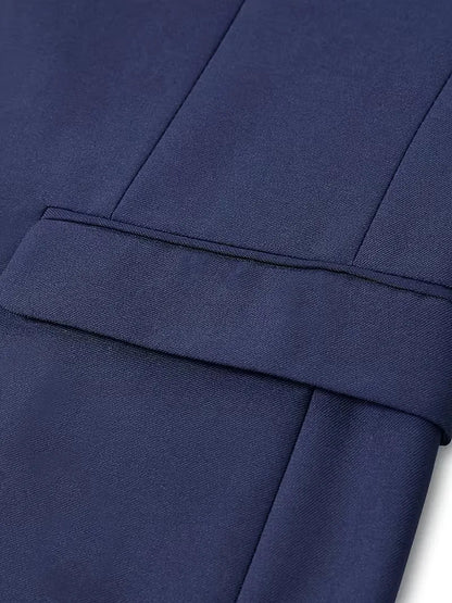 Costume trois pièces pour homme, coupe slim et finition brillante