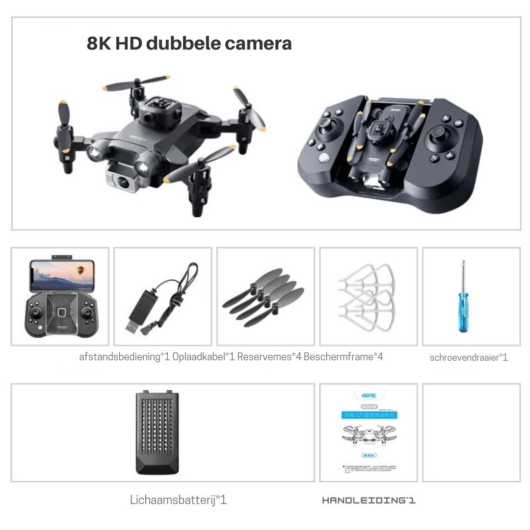 Mini dron V30 - 8K HD - päťstranné vyhýbanie sa prekážkam