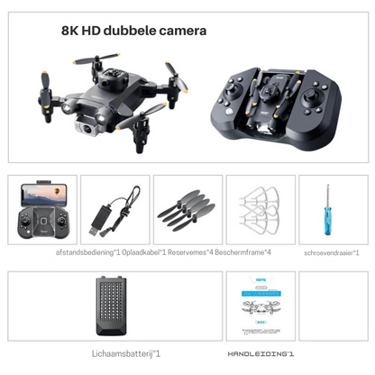 Mini dron V30 - 8K HD - päťstranné vyhýbanie sa prekážkam