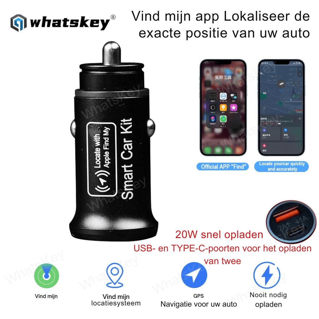 AP200 USB-Autoladegerät - 20-W-Schnellladegerät mit GPS-Tracker