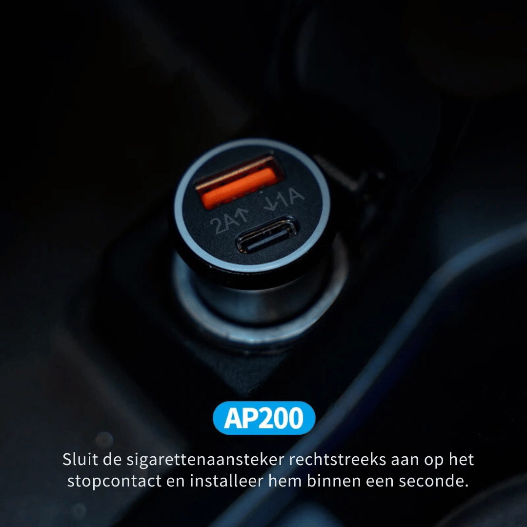 AP200 USB-Autoladegerät - 20-W-Schnellladegerät mit GPS-Tracker