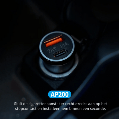 AP200 USB-Autoladegerät - 20-W-Schnellladegerät mit GPS-Tracker