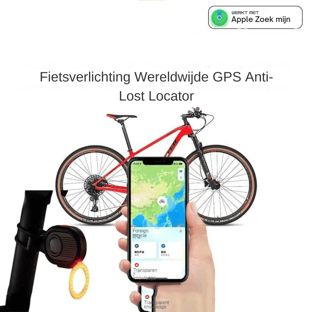 Traceur GPS pour vélo | Lampe de vélo 2-en-1
