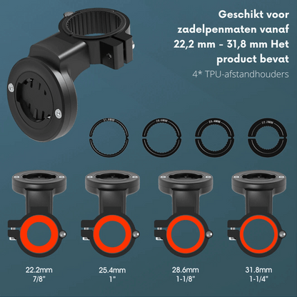 Rejtett kerékpáros GPS-tartó - Apple AirTaghez és Garminhoz