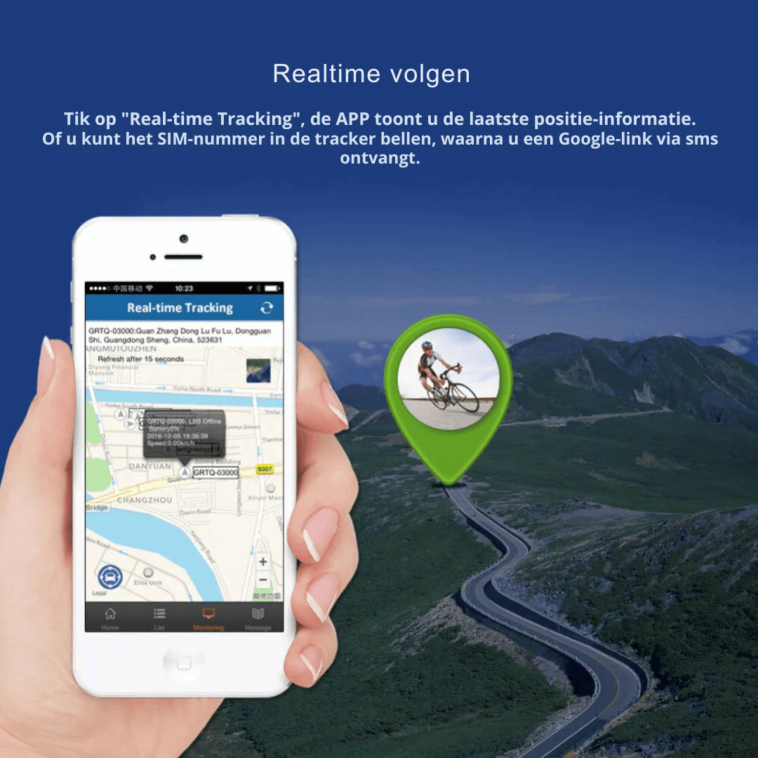 Bike GPS Tracker - Waterproof + SOS Alarm