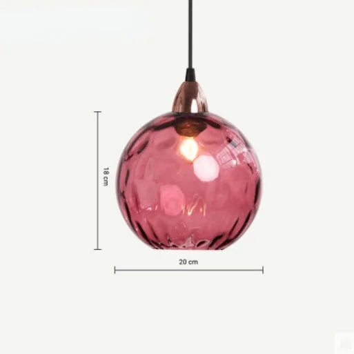 Lámpara colgante de vidrio HelderBol – elegancia ambiental