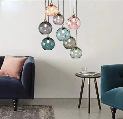 Lámpara colgante de vidrio HelderBol – elegancia ambiental