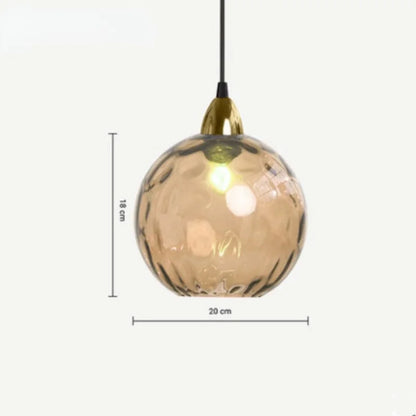 Lámpara colgante de vidrio HelderBol – elegancia ambiental