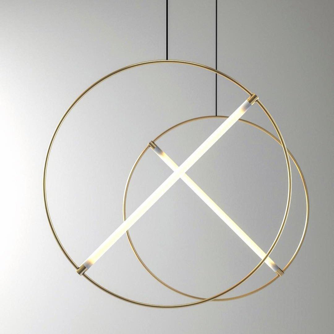 Moderne skandinavische Pendelleuchte mit LED und luxuriöser Oberfläche